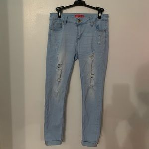 Wax Ripped Jeans